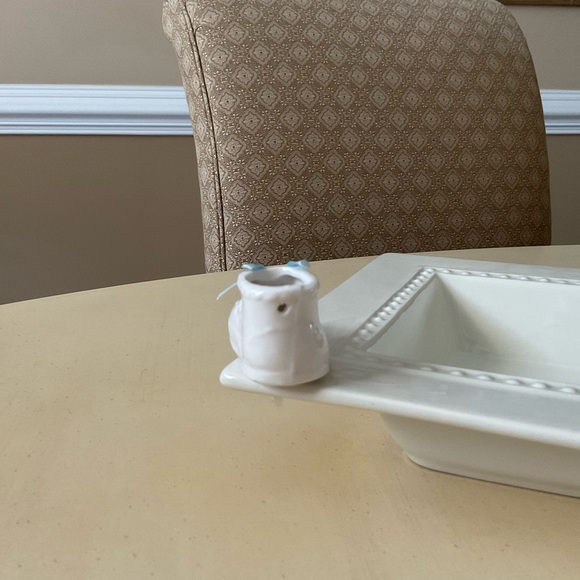 Baby Bootie Platter Decoration - Blue Ribbon - Picture 4 of 5